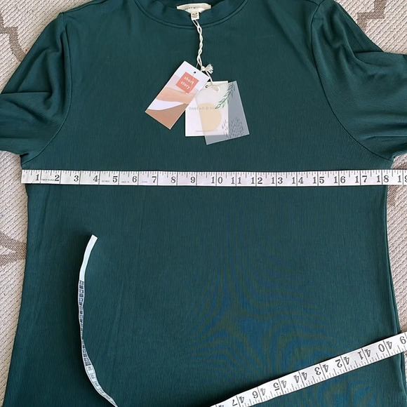 Thread & Supply micro- modal ribbed Forrest green long sleeve shirt, size XLP - Picture 7 of 10